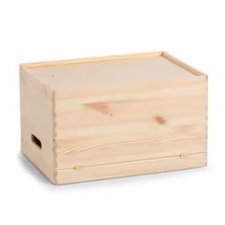 Zeller Present 13152 Boîte de rangement Rectangulaire Bois de pin Naturel