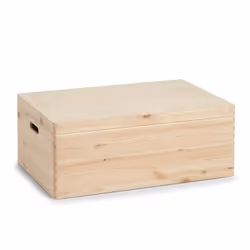 Zeller Present 13154, Boîte de rangement, Naturel, Rectangulaire, Bois de pin, Monochromatique, Universel