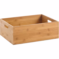 Zeller Present 13341, Boîte de rangement, Bambou, Rectangulaire, Bambou, Monochromatique, Universel