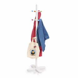 Zeller Present 13451 porte-manteaux Colonne 10 crochet(s) Blanc