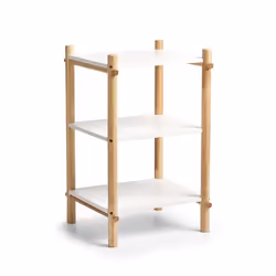 Zeller Present 13502, Étagère, Autonome, Panneaux MDF, Caoutchouc, Blanc, Bois, Chambre d'enfant, 3 étagères