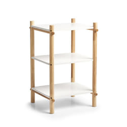 Zeller Present 13502 étagères Étagère Autonome Panneaux MDF, Caoutchouc Blanc, Bois
