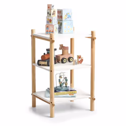 Zeller Present 13502 étagères Étagère Autonome Panneaux MDF, Caoutchouc Blanc, Bois