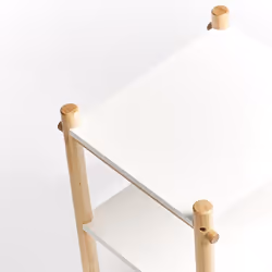 Zeller Present 13502 étagères Étagère Autonome Panneaux MDF, Caoutchouc Blanc, Bois