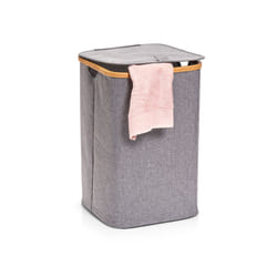 Zeller Present 14232 panier à linge Rectangulaire Bambou, Polyester Bambou, Gris