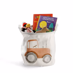 Zeller Present 14247 rangement de jouets Panier de rangement Autonome Multicolore, Blanc