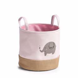 Zeller Present 14277 Boîte de rangement Panier de rangement Rond Jute, Polyester Rose