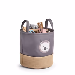 Zeller Present 14278 Boîte de rangement Panier de rangement Rond Jute, Polyester Gris