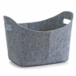 Zeller Present 14311, Panier de rangement, Gris, Ovale, Feutrine, Monochromatique, Intérieure