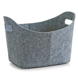 Zeller Present 14311 Boîte de rangement Panier de rangement Ovale Feutrine Gris