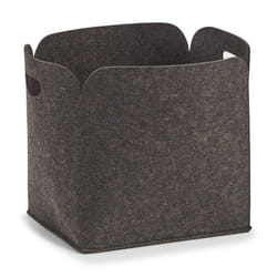Zeller Present 14369 Boîte de rangement Panier de rangement Rectangulaire Feutrine Anthracite