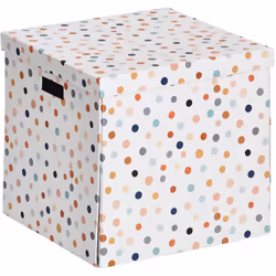 Boîte de rangement Dots 33,5x33x32cm Hauteur 320 mm Mélange de matériaux 100% recycelter Karton Adapté à l'induction nein Com ...
