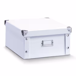Zeller Present 17763, Boîte de rangement, Blanc, Rectangulaire, Carton, Monochromatique, Intérieure