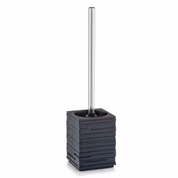 Zeller Present 18319, Support et brosse pour toilettes, Noir, Polyrésine, Acier inoxydable, 95 mm, 95 mm