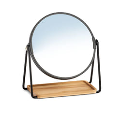 Zeller Present 18738 miroir de maquillage Autonome Rond Noir, Miroir