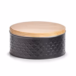 Zeller Present 19333, Boîte universelle, Métal, Noir, Couvercle amovible, Rond, 200 mm