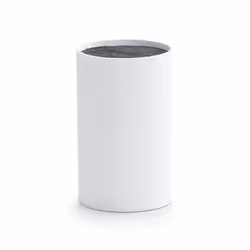Zeller Present 24916, Bloc à couteaux incliné, Plastique, Blanc, Cylindre, 110 mm, 110 mm