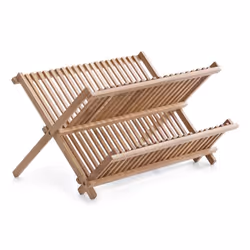 Zeller Present 25341, Égouttoir, Support, Autonome, Vaisselle, Bois, Bambou