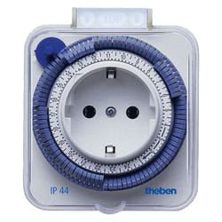 Theben timer 26 IP 44 Bleu, Blanc Programmateur journalier