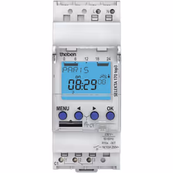interrupteur astronomique modulaire - 1 contact - 2 modules - compatible obelisk - theben 1700130
