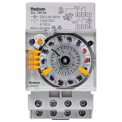 Theben SUL 188 hw, Programmateur journalier/hebdomadaire, Gris, Analogique, Thermoplastique, 1 canaux, 45 min