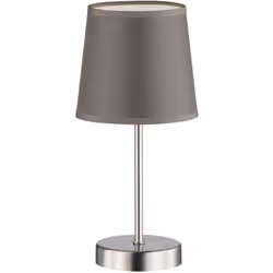 Description La lampe de table est équipée d'un abat-jour textile qui soutient en outre l'effet lumineux dans des couleurs ten ...