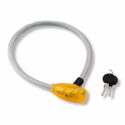 BURG-WÄCHTER 330 65 Fun, Antivol, Noir, Transparent, Jaune, Acier, Clé, 650 mm, 1,2 cm