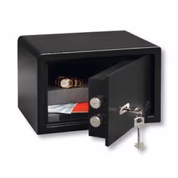 BURG-WÄCHTER PointSafe, Coffre-fort mural, Noir, Clé, 6,7 L, A poser/à emmurer, 1 étagères