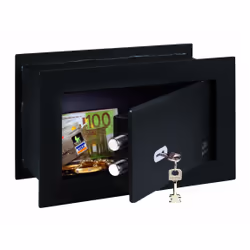 BURG-WÄCHTER PW 1 S, Coffre-fort mural, Noir, Clé, 3,5 L, Métal, Mur