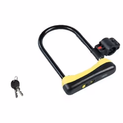 BURG-WÄCHTER 1500 HB 170/255, Verrou en U, Noir, Jaune, Acier, Clé, 110 mm, 255 mm