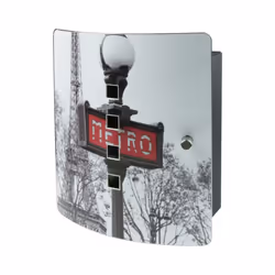 BURG-WÄCHTER 6204/10 NI PARIS METRO, Porte-clés, Multicolore, Acier inoxydable, Rectangle, 210 mm, 240 mm