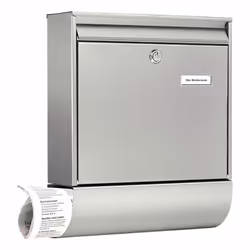 BURG-WÄCHTER BORKUM-Set 38770 NI boîte aux lettres Acier inoxydable Boîte aux lettres sur pied