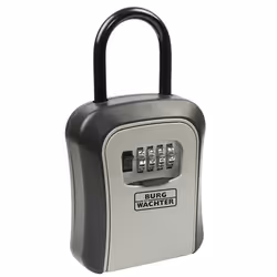 BURG-WÄCHTER Key Safe 50 SB, Zinc, Noir, Gris, Verrouillage à combinaison, 95 x 45 x 178 mm