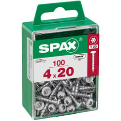 Lot de 100 vis acier tête ronde torx Diam.4 mm x L.20 mm - Spax