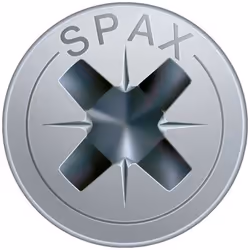 SPAX Vis universelle, 2,5 x 12 mm, 1000 unités, Filetage total, Tête fraisée, Cruciforme Z1, Pointe S, WIROX - 1081010250125