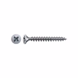 SPAX 1081010300355, Vis, Métal, Bois, Plat, Chrome, Filetage partiel