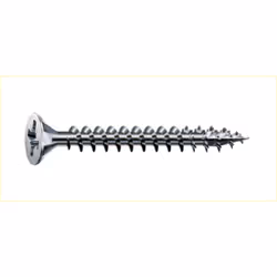 SPAX 4003530003967, Vis, Métal, Bois, Plat, Chrome, Filetage partiel
