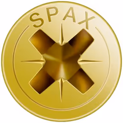 SPAX Vis universelle, 2,5 x 25 mm, 1000 unités, Filetage total, Tête fraisée, Cruciforme Z1, Pointe S, YELLOX - 1081020250255