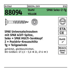 Vis r 88094 Senkkopf m.Spitze/Kreuzschl.-PZ