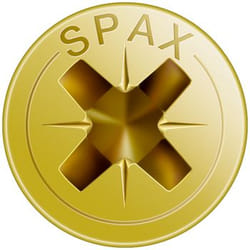 SPAX Vis universelle, 3,5 x 25 mm, 25 unités, Filetage total, Tête fraisée, Cruciforme Z2, 4CUT, YELLOX - 4081020350251