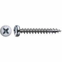 SPAX Vis universelle, 4,5 x 16 mm, 1000 pièces, filetage complet, tête demi-ronde, empreinte cruciforme Z2, 4CUT, WIROX - 023 ...
