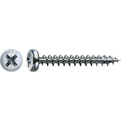 SPAX Vis universelle, 4,5 x 25 mm, 1000 unités, Tête centrante, Tête ronde, Cruciforme Z2, 4CUT, WIROX - 0231010450255