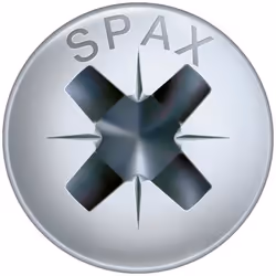 SPAX Vis universelle, 3,5 x 15 mm, 1000 unités, Filetage total, Tête bombée, Cruciforme Z2, 4CUT, WIROX - 0241010350155