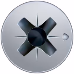 SPAX Vis universelle avec trou, 5 x 80 mm, 200 unités, Filetage total, Tête fraisée, Cruciforme Z2, Pointe S, WIROX - 0271010 ...