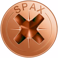 SPAX Vis universelle, 4,5 x 80 mm, 200 unités, Filetage total, Tête fraisée, Cruciforme Z2, 4CUT, Brunie - 1081140450805