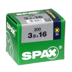 Lot de 300 vis acier tête fraisée pozidriv SPAX, Diam.3.5 mm x L.16 mm
