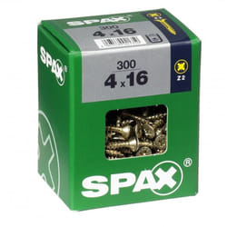 Lot de 300 vis acier tête fraisée pozidriv SPAX, Diam.4 mm x L.16 mm