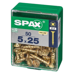 Lot de 50 vis acier tête fraisée pozidriv SPAX, Diam.5 mm x L.25 mm