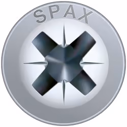 SPAX Vis universelle, 4,5 x 50 mm, 1000 unités, Filetage total, Tête ronde large plate, Cruciforme Z2, 4CUT, WIROX - 02810104 ...
