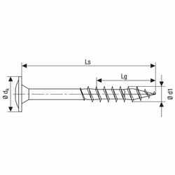 SPAX HI.FORCE, 8 x 160 mm, 1 unités, Filetage partiel, Tête disque, T-STAR plus T40, 4CUT, WIROX - 4251010801600